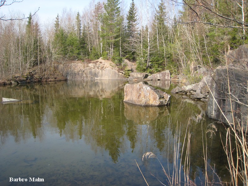 Damm i ett stenbrott