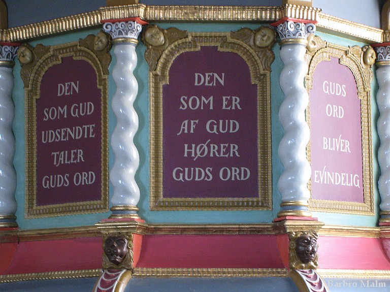 Predikstolen i Svaneke kyrka